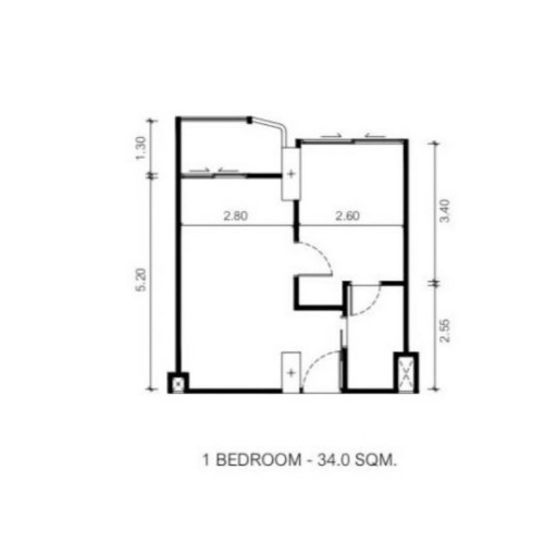 Embassy Life, 1 Bedroom - 34 m²